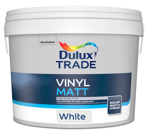 Dulux Trade Vinyl Matt Emulsion Paint White 10L